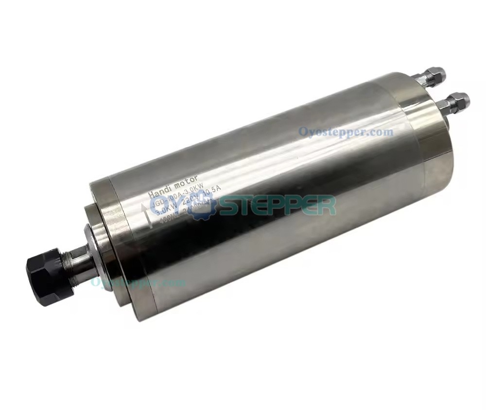 3KW ER20 100mm CNC Spindle Motor 24000RPM 10.5A 110V/220V/380V Water Cooled Spindle Motor